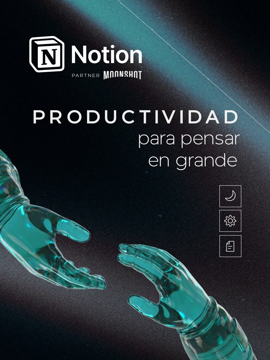 moonshot_py's tweet photo. Emprender es tener mil ideas al mismo tiempo.
Ordenarlas también es parte del viaje 🚀

Las startups Moonshot ahora acceden a 6 meses gratis de Notion Business con IA incluida, gracias a nuestra alianza con Notion for Startups.

Menos caos. Más foco. Más impacto. https://t.co/aQGVC4Hz1m