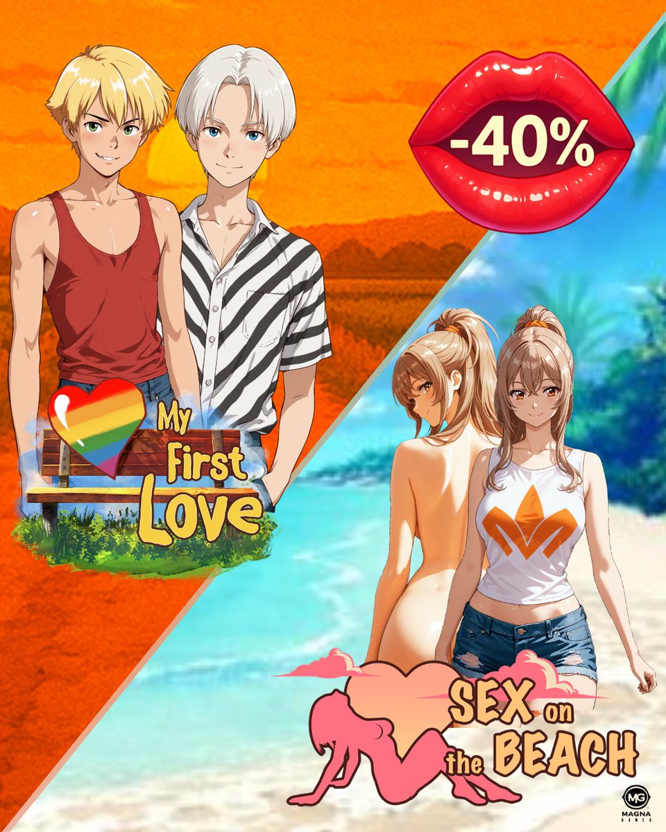 MagnaGames2025's tweet photo. The loveliest love story and the hottest girls on the beach 🌊🔥 now available on Steam with 40% off! 🎮✨
Get yours tomorrow before it’s too late, only available until Thursday, March 11th! ⏳💥
Only here 👇
MFL:
https://t.co/NWnD9CPqon...
SOTB: https://t.co/ejigxCu6tW https://t.co/dAOhFHFY0Y