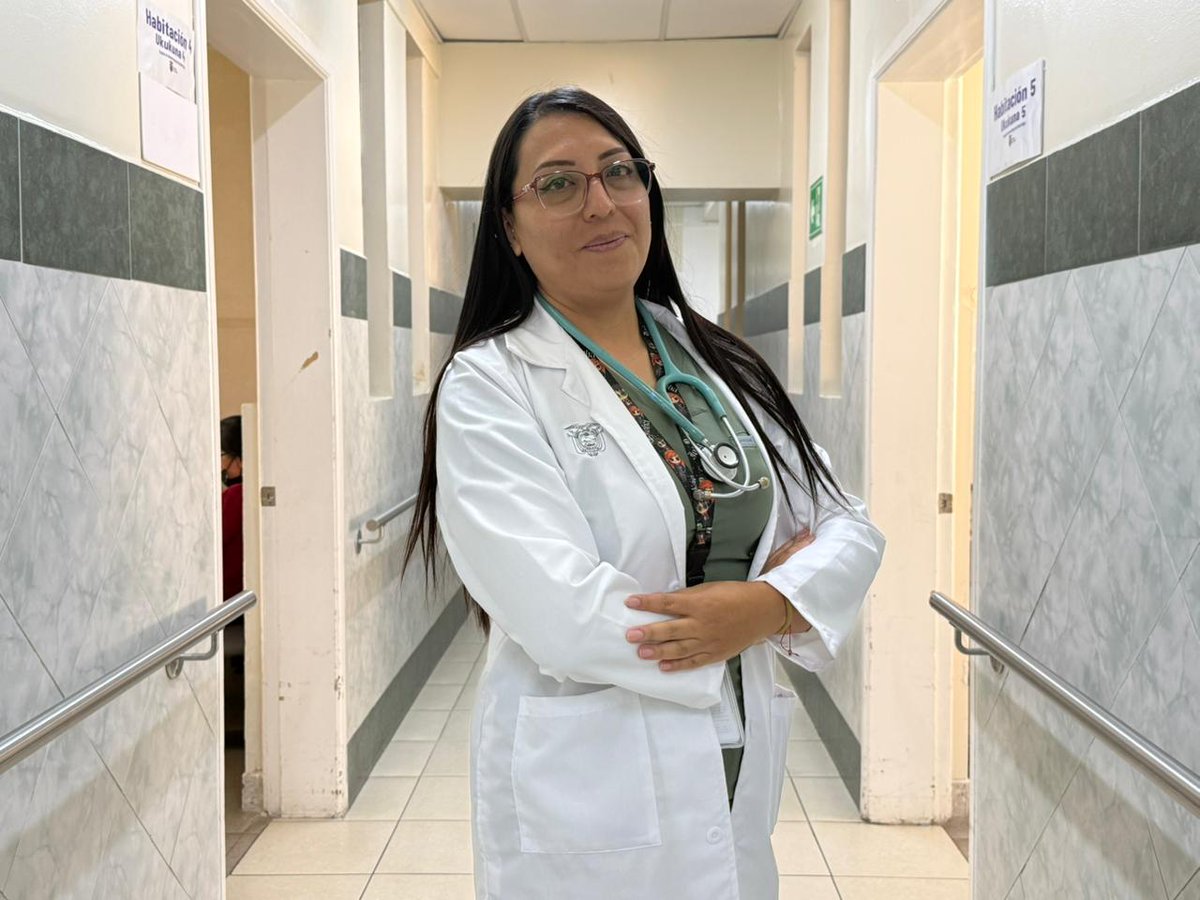 HospAdultoMayor's tweet photo. Presentamos a la Dra. Johanna Batallas, Médico General de hospitalización. Su vocación y calidez humana se reflejan en cada turno y paciente atendido. Su labor es clave para la continuidad, seguridad y calidad de la atención. En el #HAIAM valoramos su compromiso y entrega. https://t.co/qkd8ysmwLk