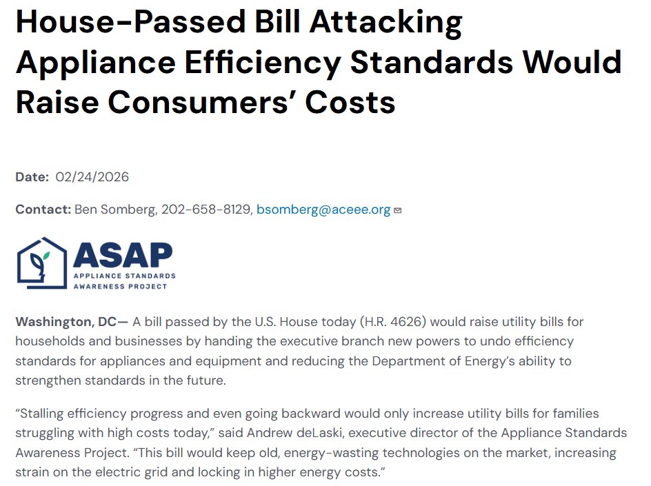 Appliance Standards tweet media