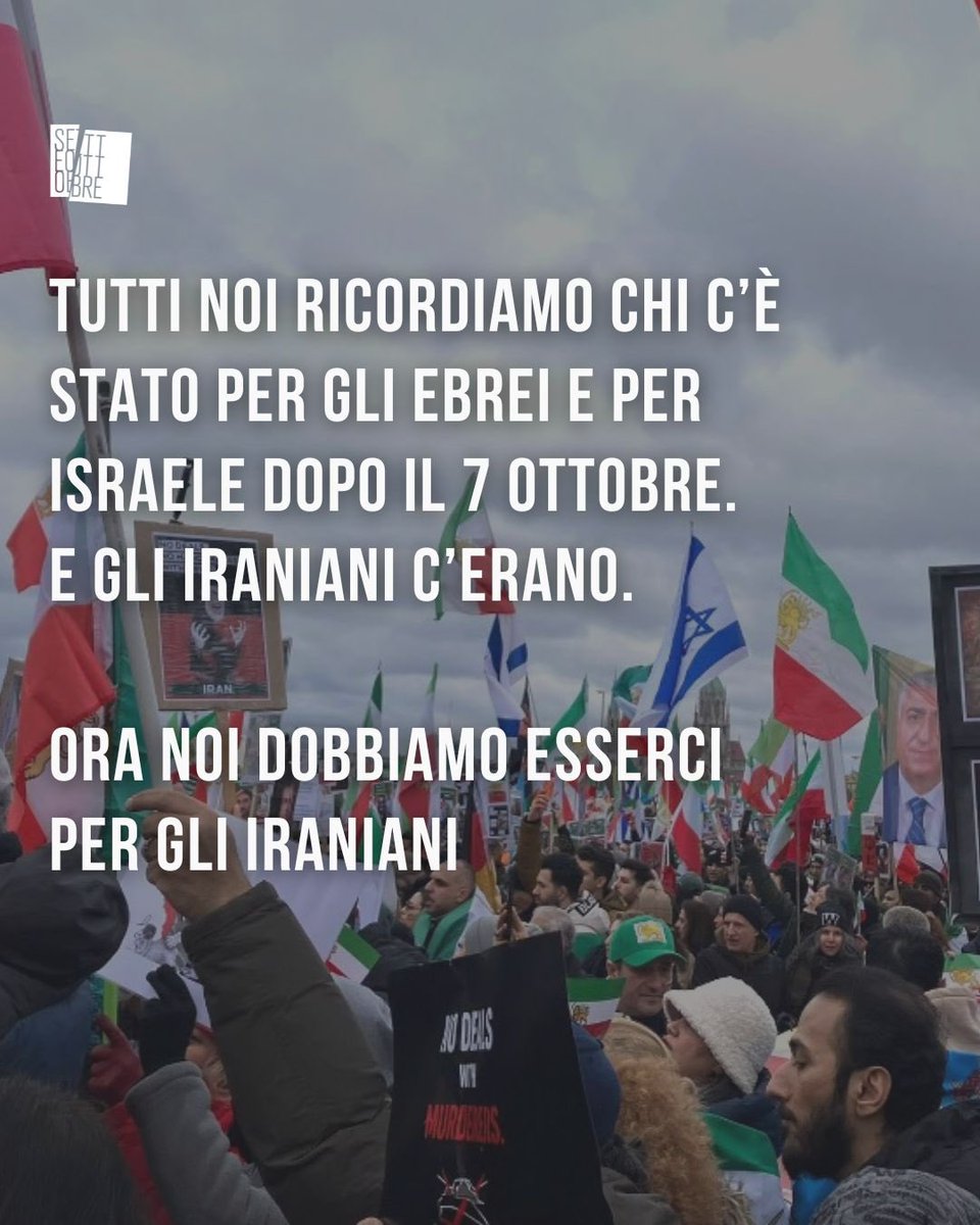 "Perché gli iraniani c’erano nei giorni dopo il 7 ottobre 2023, c’erano alle poche manifestazioni di solidarietà agli israeliani massacrati e agli ebrei sotto attacco in tutto il mondo. Perché è giusto esserci per la libertà altrui, che è sempre anche la propria. E perché la