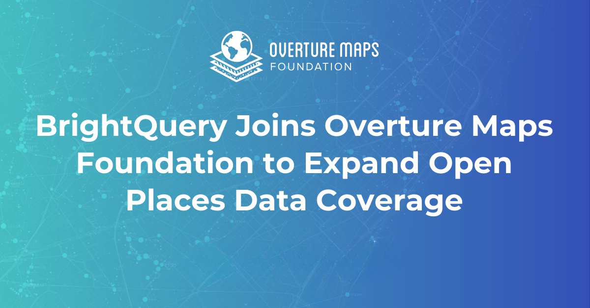 Overture Maps Foundation tweet media