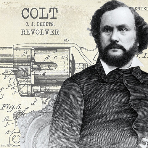 LiamOMaraIV's tweet image. #Firearms took an important step forward on #ThisDayInHistory in 1836, when #SamuelColt received the US patent for his #revolver design. This approach quickly supplanted earlier attempts at them, making quality firearms easier to use. This had, obviously, some down sides, too...