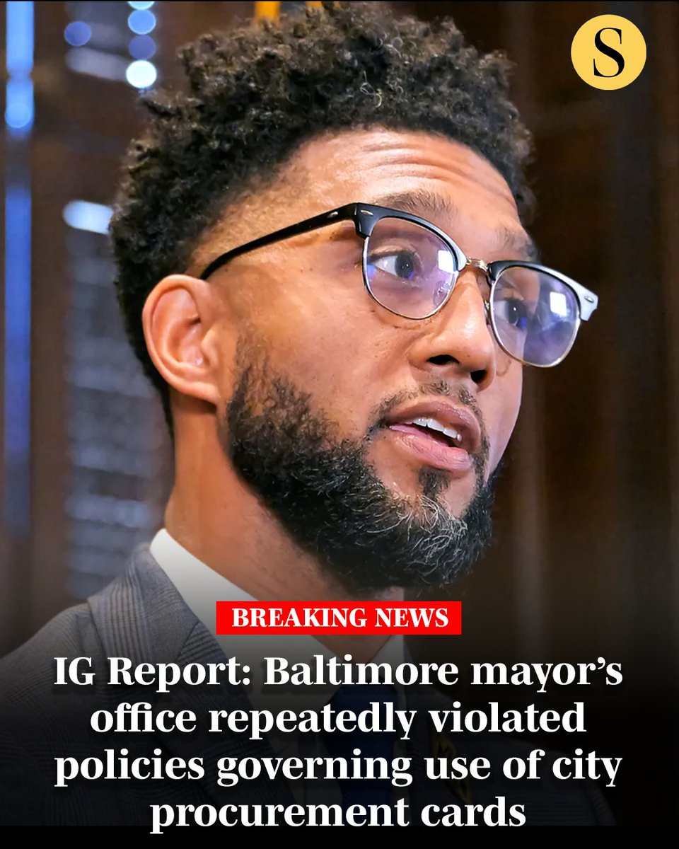 The office of Baltimore Mayor Brandon Scott repeatedly violated policies governing the use of city purchasing cards, known as p-cards, which mayoral staff members used to purchase food at sporting events and for internal events, such as employee celebrations, according to a