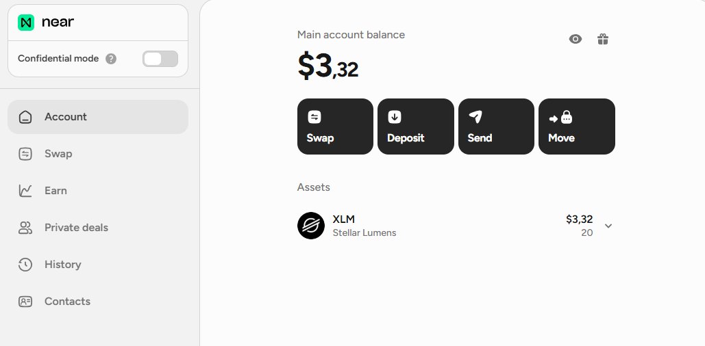 I am speechless. near.com is incredible. 

Some $XLM arrived.

Smooth UI! 🔥