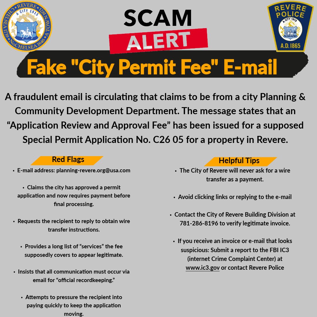 Revere Police tweet media