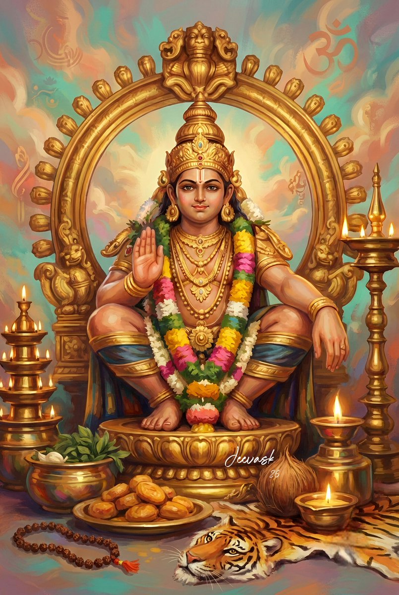 jeevaskj's tweet photo. Divine Aura of Lord Ayyappan Digital Painting 2026 | Swamiye Saranam Ayyappa 🙏
#LordAyyappan #AyyappaSwamy #SwamiyeSaranamAyyappa #AyyappaDevotional #AyyappaPainting #DigitalPainting2026 #IndianGodArt #HinduDevotionalArt #SpiritualArt #DevotionalVibes #GodArt #BhaktiArt https://t.co/h1KHXnXJSF