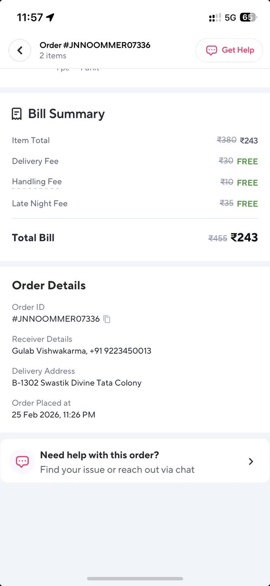 IN_KnightRider's tweet photo. ⁦@zeptocares⁩ freaking order is stuck. I need you to refund for the time lost https://t.co/vBOnVa5V66