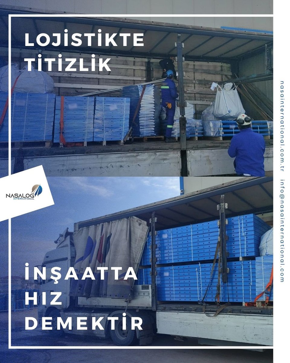 LogisticsNasa's tweet photo. Lojistikte titizlik, şantiyede hız demektir. 🏗️💨

Projelerinizin aksamaması için malzemelerinizi büyük bir özenle sahaya ulaştırıyoruz. Siz inşa edin, gerisini Nasalog halletsin. 📦

#nasalog #lojistik #inşaat https://t.co/GBUWw1qbO8