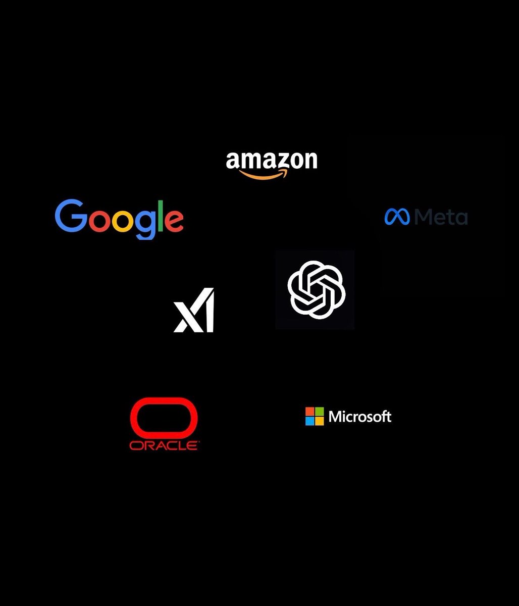 🚨 HUGE: Amazon, Google, Meta, Microsoft, xAI, Oracle and OpenAI are reportedly set to sign an agreement to build their own electricity supply for AI data centers.