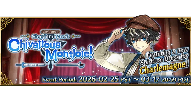 FGO_Esp's tweet photo. 𝐀𝐍𝐔𝐍𝐂𝐈𝐎 𝐃𝐄𝐋 𝐏𝐑𝐎𝐘𝐄𝐂𝐓𝐎 
===================
¡El evento "CBC 2026 - Charlemagne's Chivalrous Montjoie" ya se encuentra disponible en nuestro parche!

¡Un agradecimiento especial al usuario "Emy", quien se carreó toda la traducción! ¡Esperamos que lo disfruten! https://t.co/aNhfE55gB6