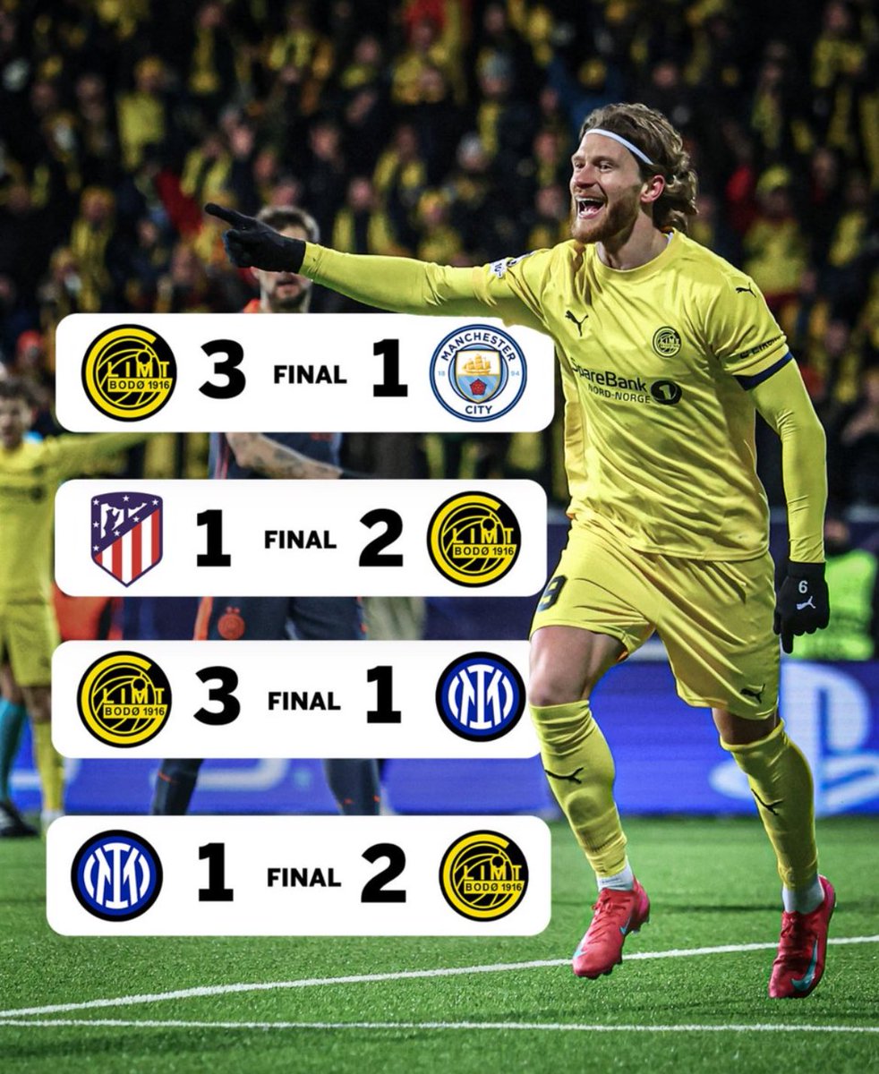 you can give Bodo Glimt the credit they deserve without undermining Serie A plsssss