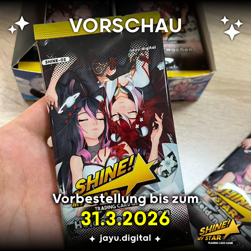 💫 SHINE! MY STAR SET02 VORSCHAU 💫

Auf den Set02 Boostern findet ihr das wunderschöne Artwork von <a href="/kiyichu/">Kiyi 🪽@ the gym</a> 

Wir können es kaum erwarten die Booster in der Hand zu halten. Leider müssen wir noch 2 Monate warten.

SET02
tinyurl.com/shine-set02