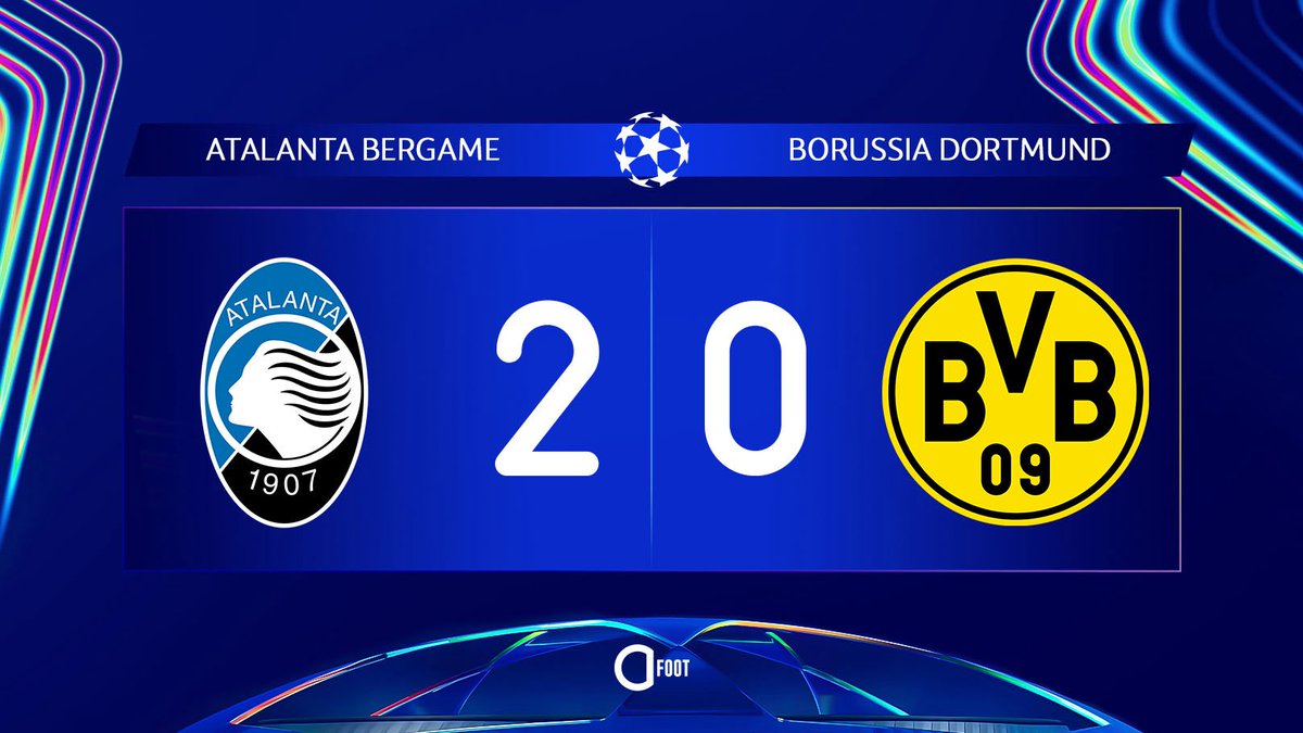 ⚽️ BUUUUUUTTTT DE DAVIDE ZAPPACOSTA !!! 💙🖤

ÉGALITÉ PARFAITE AU CUMUL !!!!

ATALANTA 🇮🇹  2-0  🇩🇪 DORTMUND
Cumul : 2-2