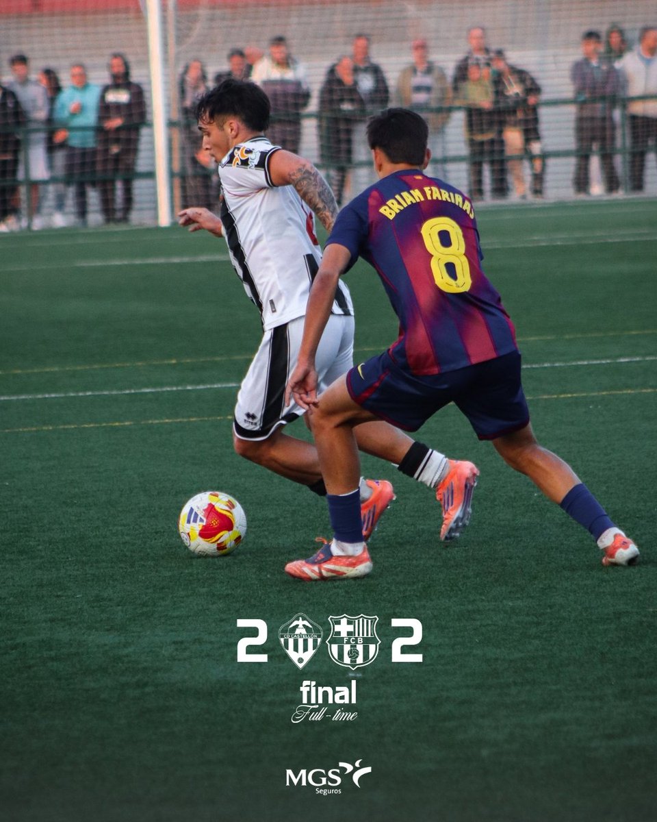 Final del partido (2-2) 

Se escaparon los tres puntos ante un gran rival

#CastellónBBarcelonaAtletic 
#PPO👂