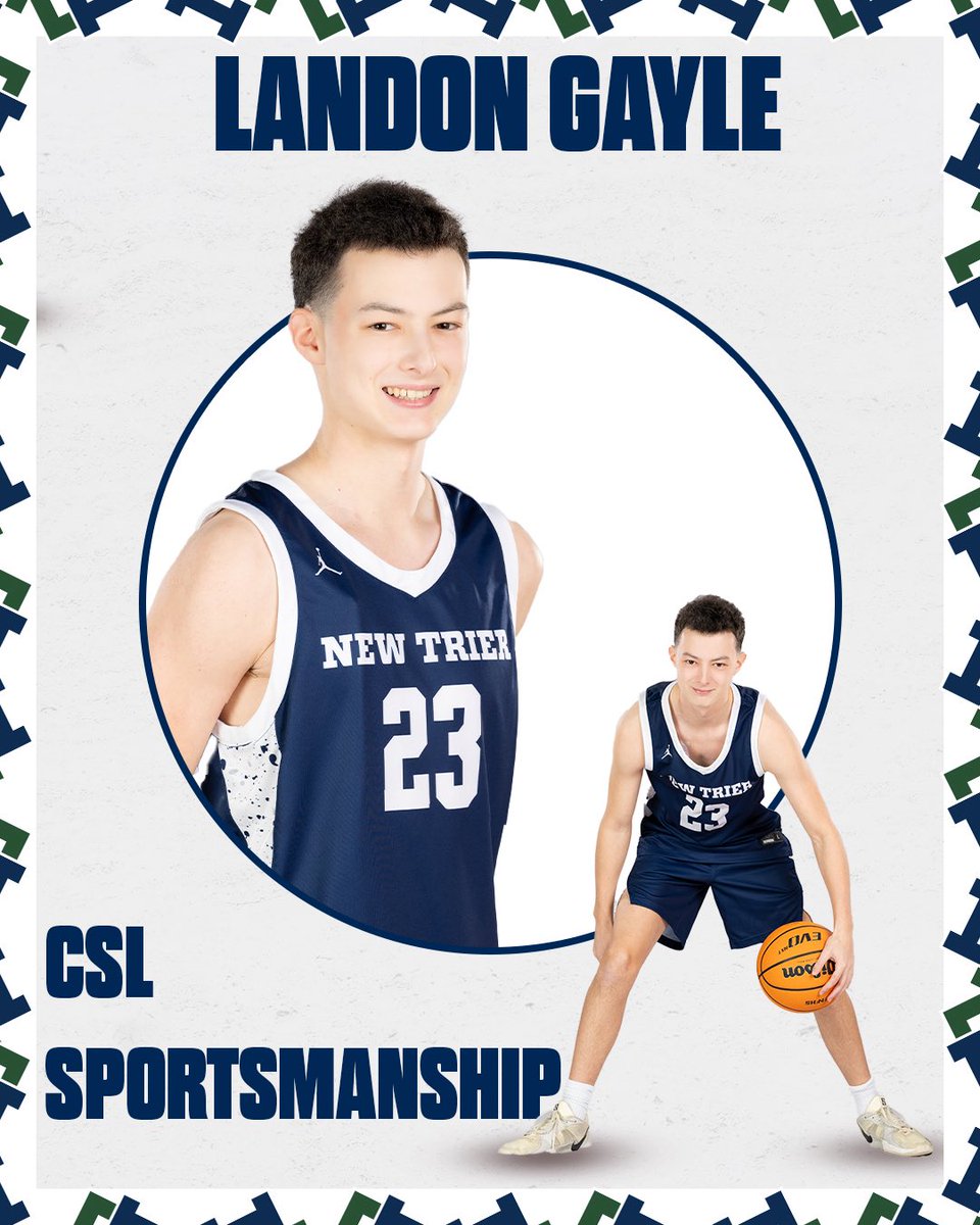 NewTrierBBB's tweet photo. Congratulations to Landon Gayle on the CSL Sportsmanship Award. https://t.co/YJLSAYwjpi