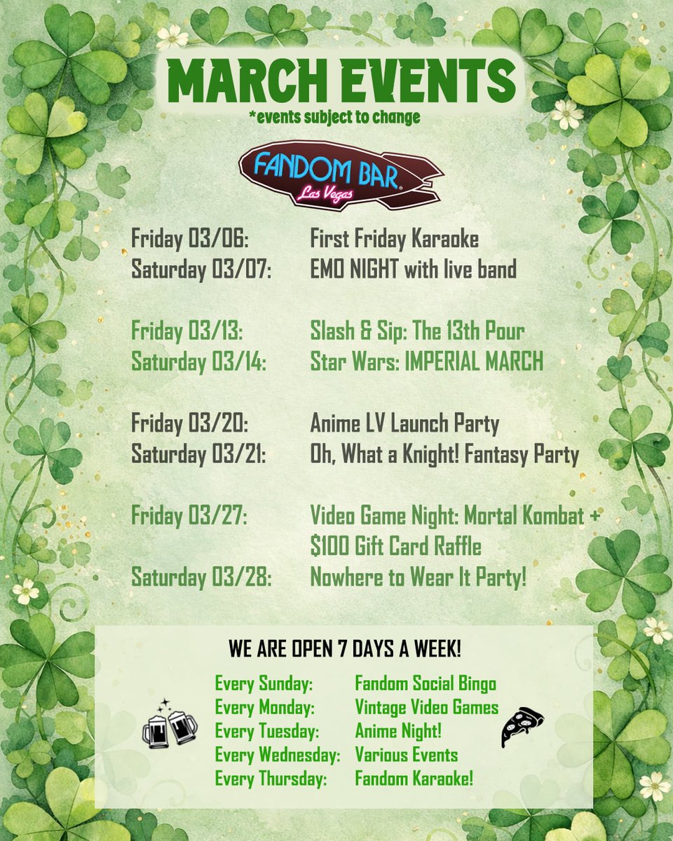 FANDOM BAR - Las Vegas tweet media