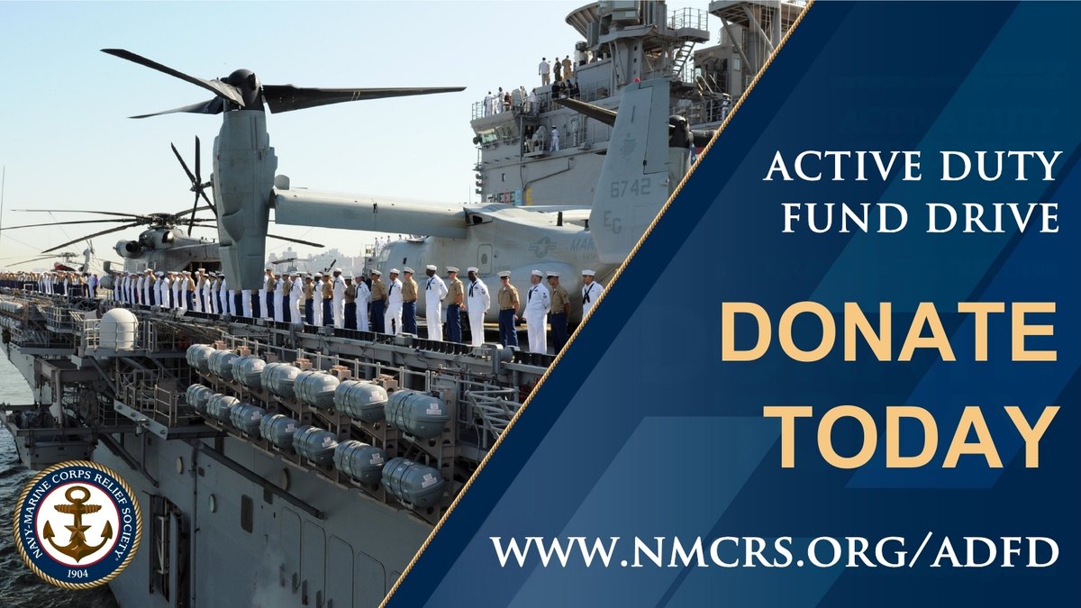 NMCRS1's tweet image. The Active Duty Fund Drive begins March 1. Help support Sea Service families in times of need by giving to NMCRS.

It is fast, easy, and makes a real difference.
💙 Donate here: support.nmcrs.org/a/adfd 

#give #dogood #military #usnavy #usmc #NMCRS #ADFD2026