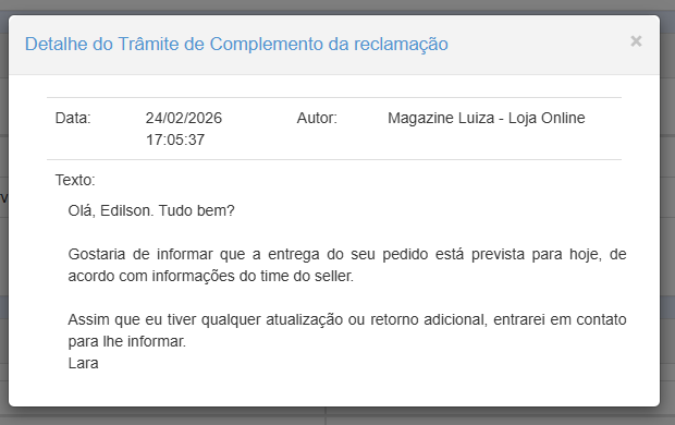 edilson_sandro's tweet photo. A @magalu prometeu no https://t.co/soAQXSJOYX que entregaria meu fogão ontem (24/02). Agora dizem que tenho que esperar mais 2 dias úteis só por um 'retorno' do parceiro. Enquanto isso, meu prejuízo aumentando. É esse o respeito pelo cliente ? #MagaluNaoCumpre #Descaso #Procon" https://t.co/tvOxGYY0tC