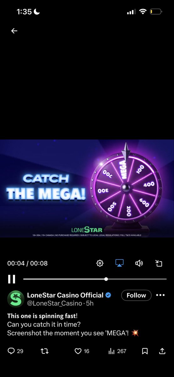 Kennydmv1's tweet photo. @LoneStar_Casino Got it https://t.co/QNO1MasXck