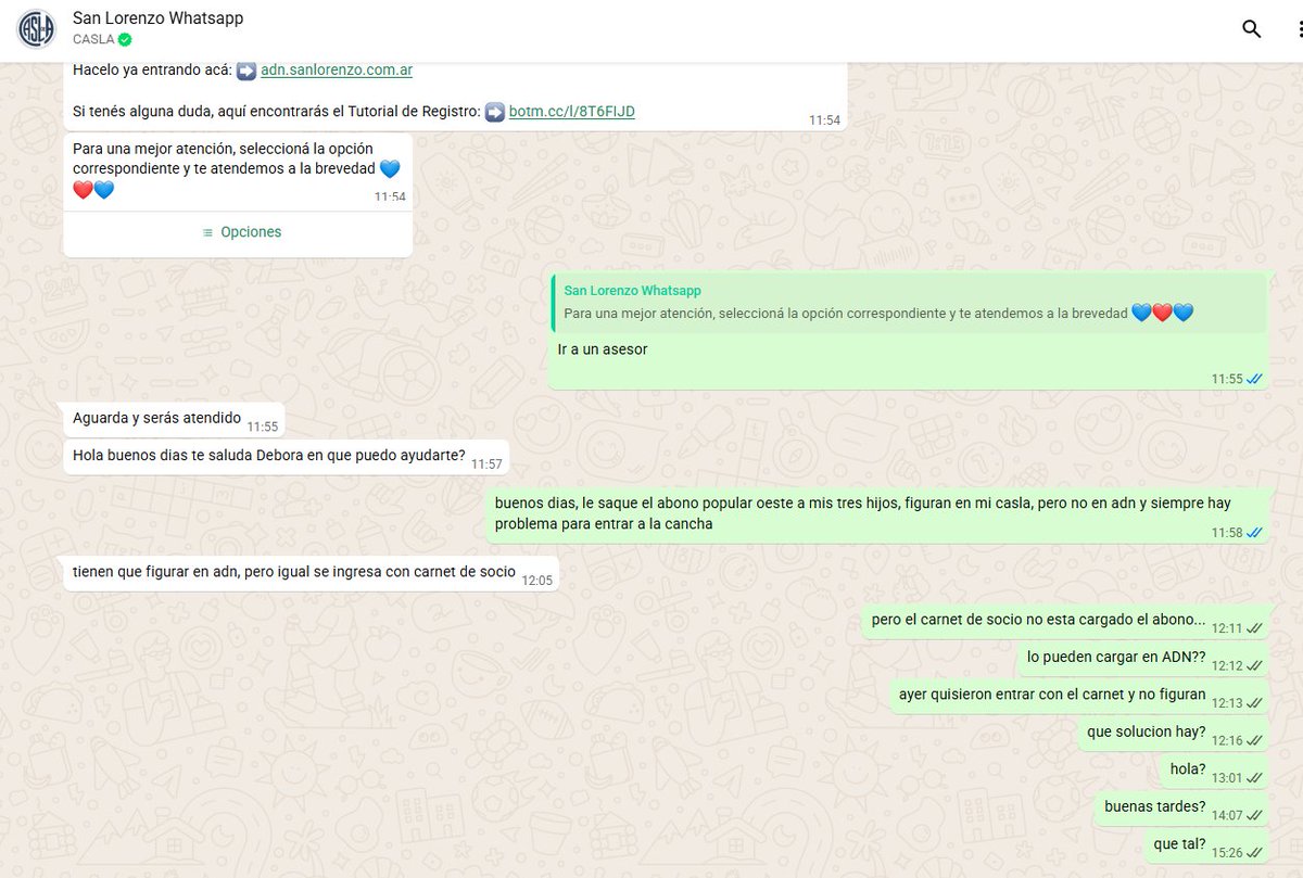 esta es la atencion al Socio <a href="/MartinSaizOK/">Martin Saiz</a> <a href="/SanLorenzo/">San Lorenzo</a> ????