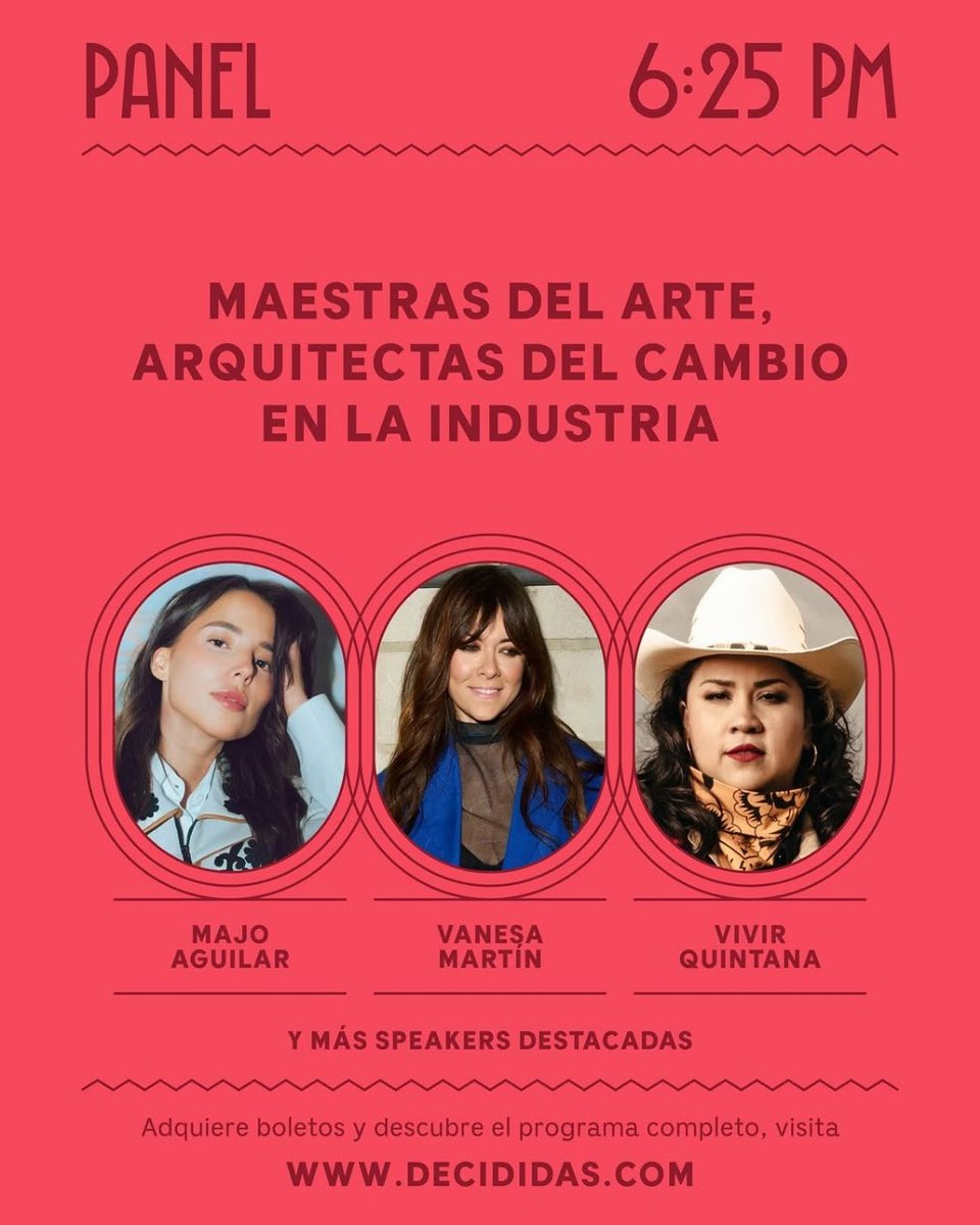 VanesaMartinMex's tweet image. Hoy tod@s atent@s a los medios de @somosdecididas !!! 🤩❤️💥💥💥 #Summit #Decididas #20AñosDeMagia

@vanesamartin_ @UMusicMexico @DucampLive @Muziek_mx @fansmxoficial @UniversalSpain @UniversalMusica @gtstalentspain #VanesaMartinMx #VanesaMartín