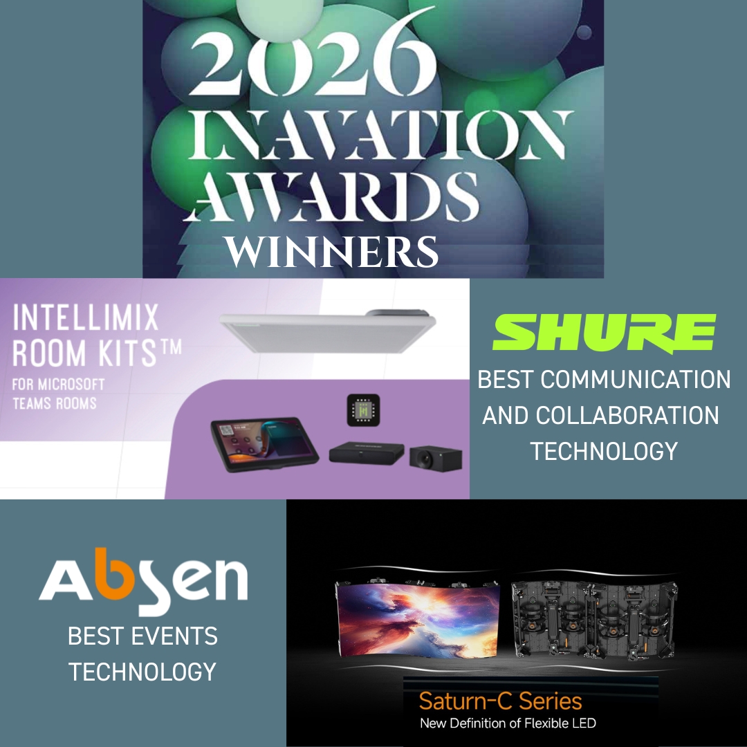 excellencemktg's tweet photo. Congratulations are in order for our partners @shure & @Absen_Inc for their wins in the 2026 InAVation Awards powered by InAVate and ISE.
https://t.co/P4wvGWJOrV
#inavationawards #microsoftteamsrooms #flexibleled #ise2026 #proav #avexperts #avtweeps #wepowerperformance https://t.co/dgWmXOzze8
