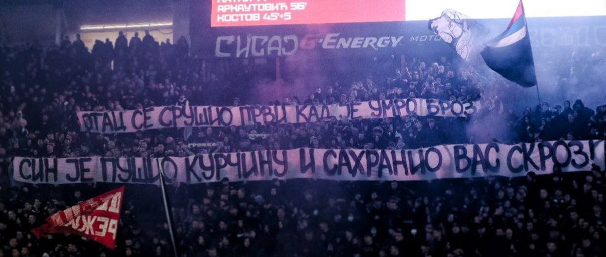 SnikpeGrobar's tweet photo. 👏 Svaka čast momcima koji su smislili tekst za ovu parolu! https://t.co/0f5fWBXqWG
