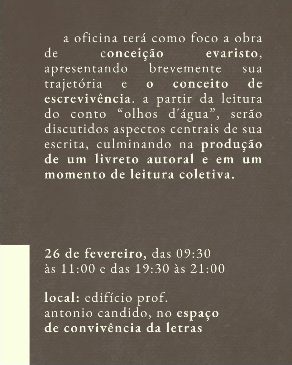 gatavofr's tweet photo. Imagina ser Letrusp e não ir na oficina Escrevivência amanhã
.
.
.
.
#publi #influencer #letrusp #calourada #usp https://t.co/umrBLeNA9F