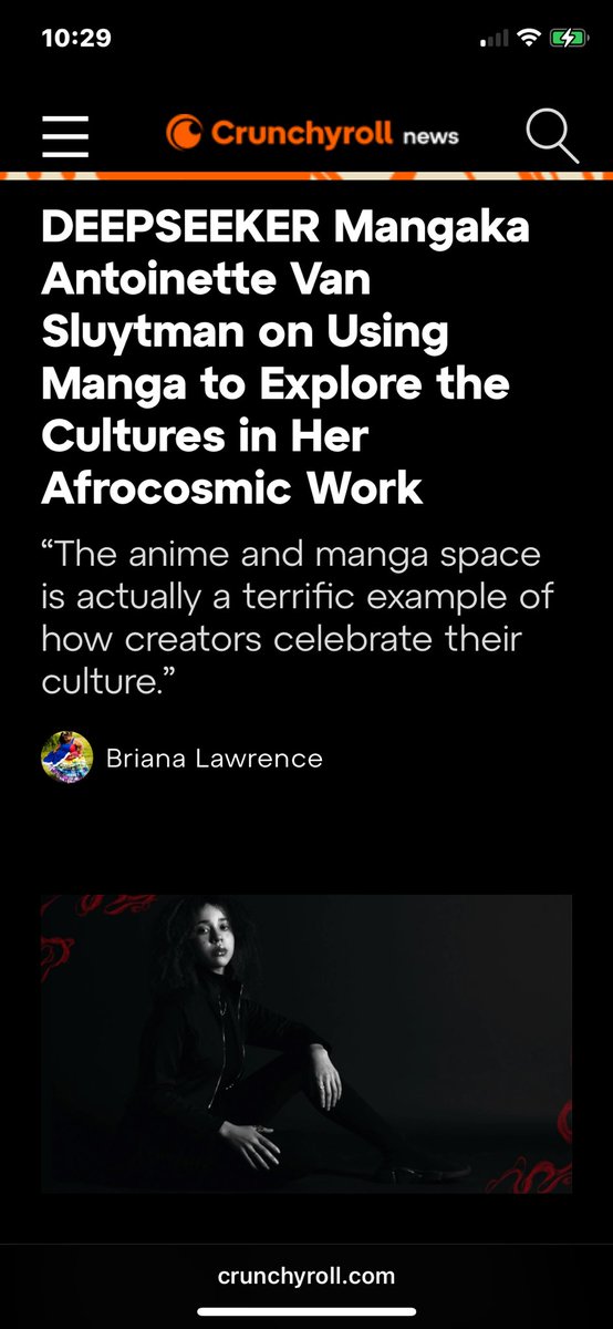 Antoinight's tweet photo. I’m officially on @Crunchyroll news!! 

You can check out this official interview for some behind the scenes and inspirations for my afrocosmic manga one shot DEEPSEEKER, published through the VIZ media one shot program🔥🗯️

https://t.co/yfu5hJCiID https://t.co/GiCITOYfAJ