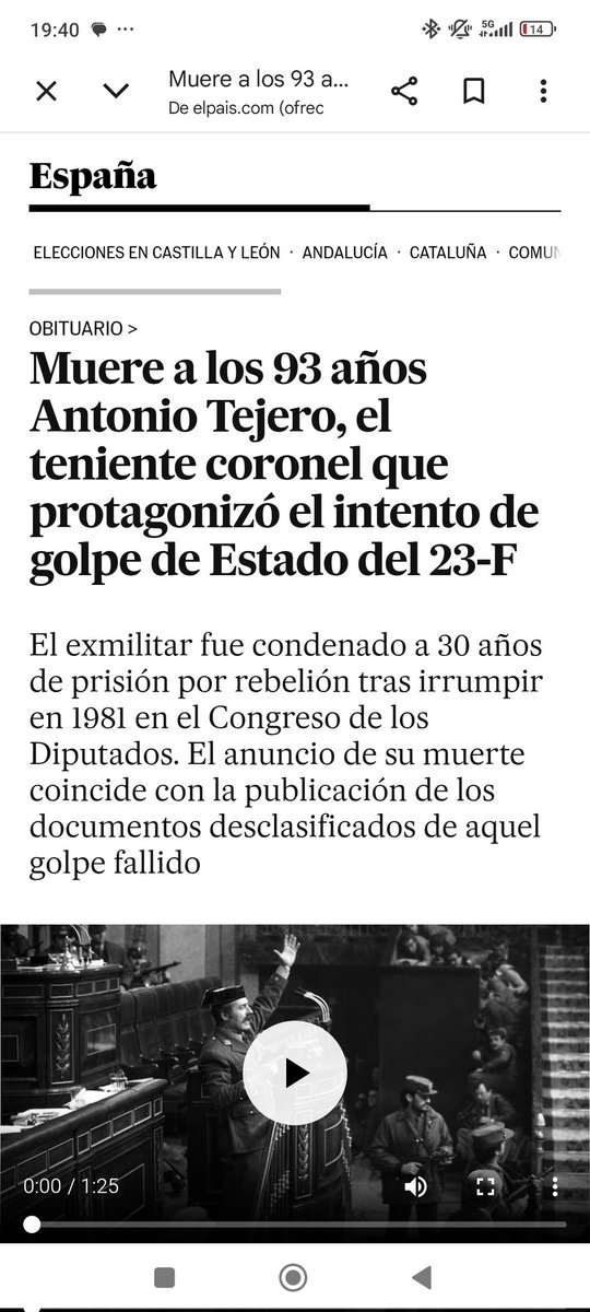 Pedro Sánchez: publica los papeles del 23 f
Tejero: