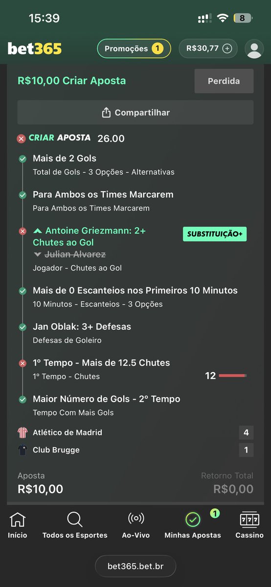 olandim_'s tweet photo. 3 - 3 - essa ja não ia bater pelo chute a gol do jogador, mas eu ter colocado +12.5 e ter saído 12 me deixou puto https://t.co/xLnCDaHSAR