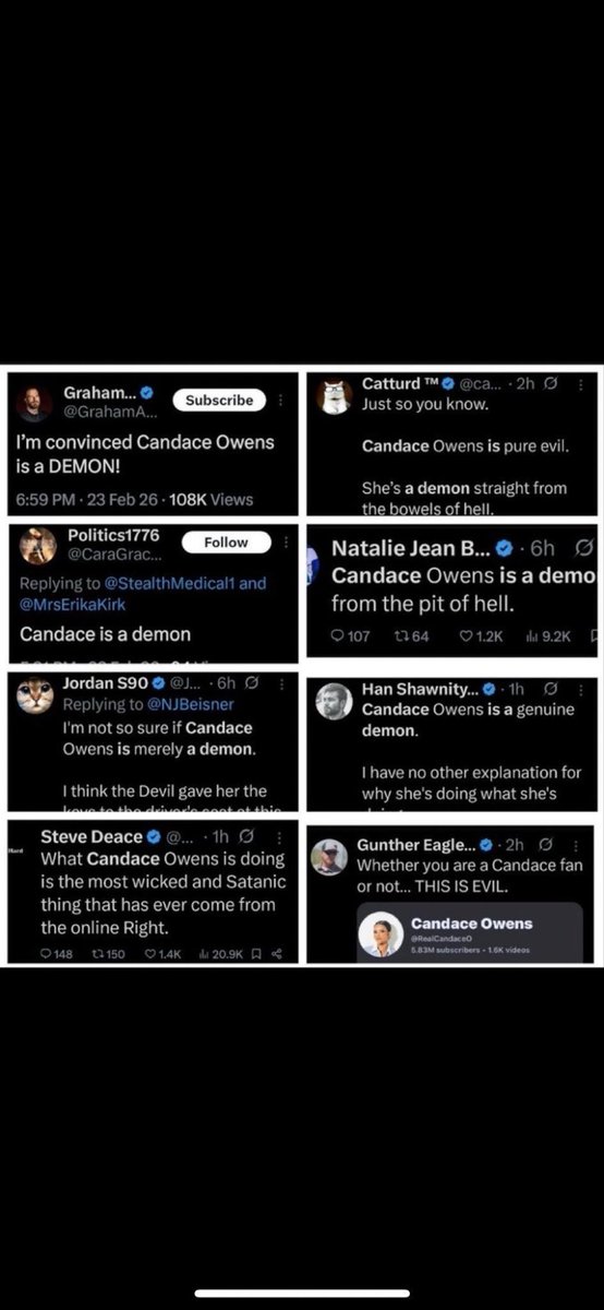 ProjectConstitu's tweet photo. 🚨 EXPOSED: The Multi-Million Dollar Psyop to Silence Candace Owens BEFORE “The Bride of Charlie” Drops TODAY
They’re not even hiding it anymore.

Just hours before Episode 1 of Candace Owens’ explosive docuseries on Erika Kirk airs, a coordinated, well-funded campaign has been launched from Turning Point USA and top GOP-aligned influencers to paint her as “demonic,” “pure evil,” “spawn of Satan,” and a “witch hunt” against a widow.
This isn’t organic outrage. This is a scripted, paid psychological operation.
We now have the receipts:
A leaked internal email from the “CU Team” (Charlie Kirk / Turning Point orbit) literally instructs influencers to use these exact talking points verbatim: “Candace Owens is evil. Pure evil.” “This is demonic.” “She’s a demon obsessed with destroying Charlie’s family.” “How can any real Christian stay silent?”

Matt Wallace just came forward: he was offered money to join the attack.
Look at the screenshots — Graham Allen, Catturd, Gunther Eagleman, and others are all repeating the exact same phrases word-for-word within hours of each other.
This is textbook inorganic astroturfing. Bots are flooding replies with the same “demonic” script to make it look like the entire right is against her.
Why the panic?

Because Candace is the only person in Charlie Kirk’s inner circle who refused to move on. She’s the only one actually investigating who betrayed him and why he’s dead. Everyone else cashed the checks, made Erika the new CEO, and told you to “heal” and shut up.
They want her silenced before America sees the truth in “The Bride of Charlie.”

Do NOT fall for this cheap psyop.

Any influencer calling Candace “demonic” or “evil” right now is compromised — bought, paid, or blackmailed. They sold their soul for a bag and a pat on the head.
We see you. We’re not stupid. And we’re not abandoning the one person brave enough to ask the questions they’re terrified of.
Episode 1 drops today.

Stand with Candace. Share the truth. Do not let them bury this.

Drop 🔥 if you’re not falling for the demonic smear campaign RT this far and wide — let them know their psyop failed Tag @RealCandaceO — tell her we’ve got her back

The truth is coming. And they’re terrified.
Don't miss Part 1 of her series "The Bride Of Charlie" which drops today on her podcast.