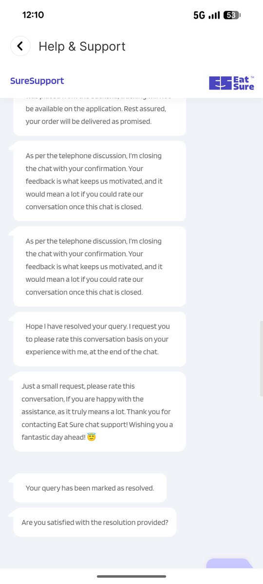 a_hitwithcheeks's tweet photo. @eatsurenow @faasos i would like to thank and appreciate Bhakti for her co-operation in providing me the resolution pls do the needful and add this feedback to her account as the app got stucked and i was not able to rate the convo. would be glad if it's done 💝 thankyou. https://t.co/bnnlhZ5t3E
