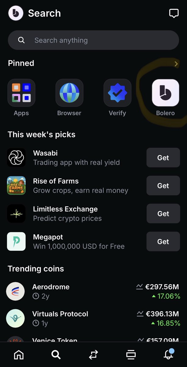 boleromusic_'s tweet photo. @NUNUCOINnunu @base Yes definitely ! Just look for the Bolero mini app and login 🟦 https://t.co/d3lkd0aK2b