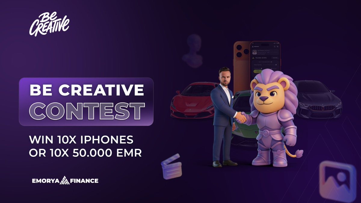 🎁Introducing Be Creative by Emorya. 

📣We're running the biggest content campaign in Emorya's history. 

🟢When we hit 100,000 Premium subscribers, we're giving away a Lamborghini Huracán, a Ferrari F8, a BMW M8 and 7 iPhone 17 Pros to 10 incredibly lucky Emoryans! 

Now we