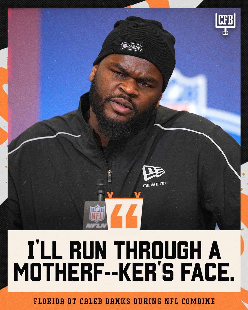.<a href="/Cbanks22_/">™️</a> just gave us THE quote of the NFL Combine 🤐