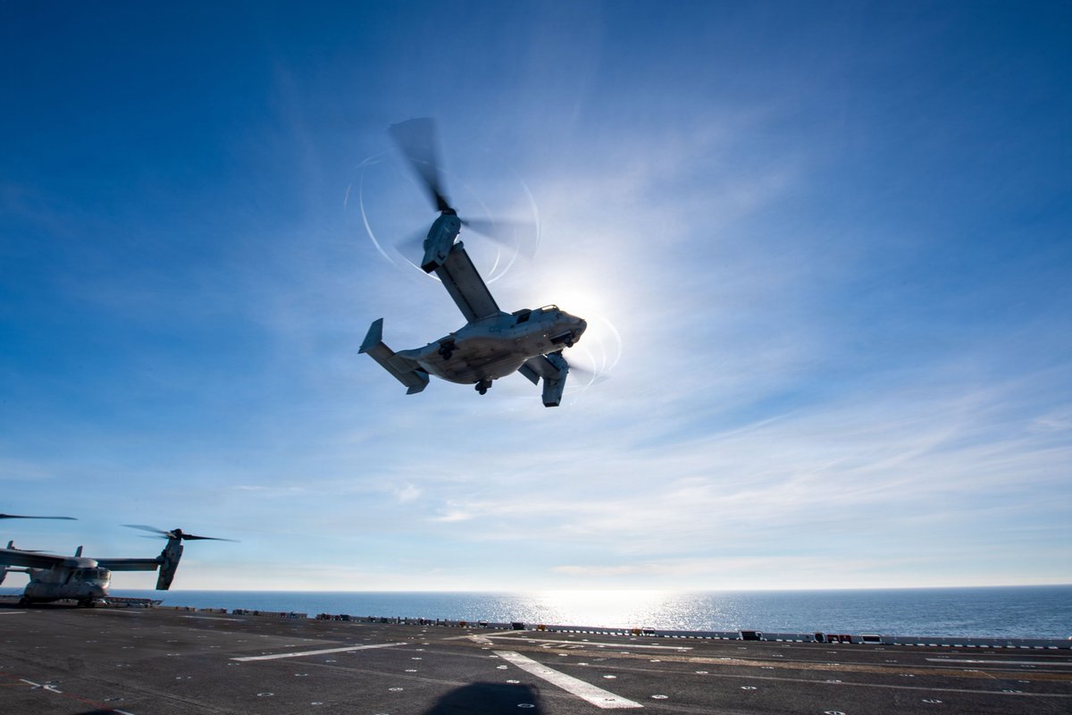 Tilt. Rotate. Launch. The fight doesn’t wait. An MV-22B Osprey from VMM ...
