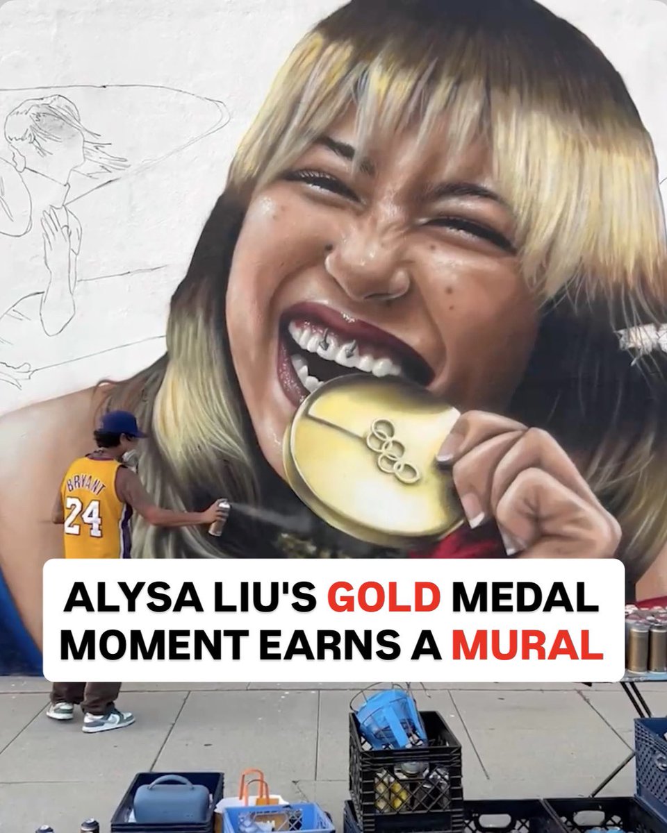 WUTangKids's tweet photo. Alysa Liu’s Olympic gold medal moment is getting a mural in LA 🔥….painted by Gustavo Zermeño Jr.
 https://t.co/7xMymv5lED