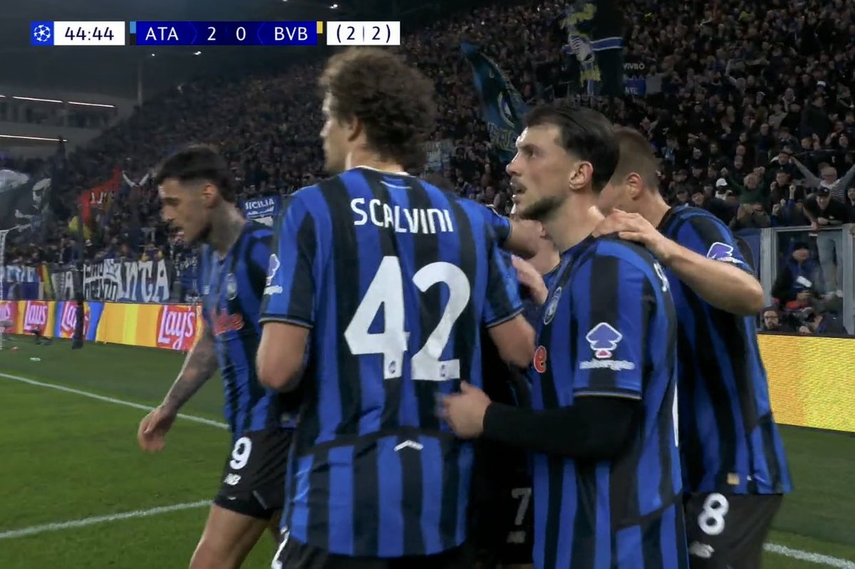 2-0 Atalanta.

GOOOOOOOOAAAAAAAAAAALLLLL ZAPACOSTA !!!!!!!!!!!!!!!!!!!!!!!!!!!!!!!! ATALANTA HAVE COMPLETED THE COME BACK !!!!!!!!!!!!!!!!!!!!!!!!!!!!!!!! IT'S 2-2 ON AGGREGATE !!!!!!!!!!!!!!!!!!!!!!!!!!!!! LOOKS LIKE BORUSSIA DORTMUND WILL GO BACK INTO BOTTLE MODE !!!!!!!!!