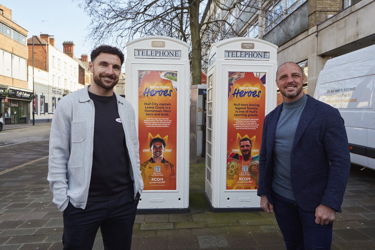 TommyCoyle89's tweet photo. “We are tremendously proud and honored to be recognized by @kcomhome as Hometown Heroes. The new Coyle’s Corner in Hull City Centre is something we both find very moving, and we wish our father were alive to witness today’s reveal. We’d both like to thank KCOM for this recognition and help them identify nine other hometown heroes that you believe also deserve some recognition. We’d both like to recommend Neil Hudgell for his endless commitment to the community and all the work he’s done that nobody even knows about. A true hero in our hearts and minds.”