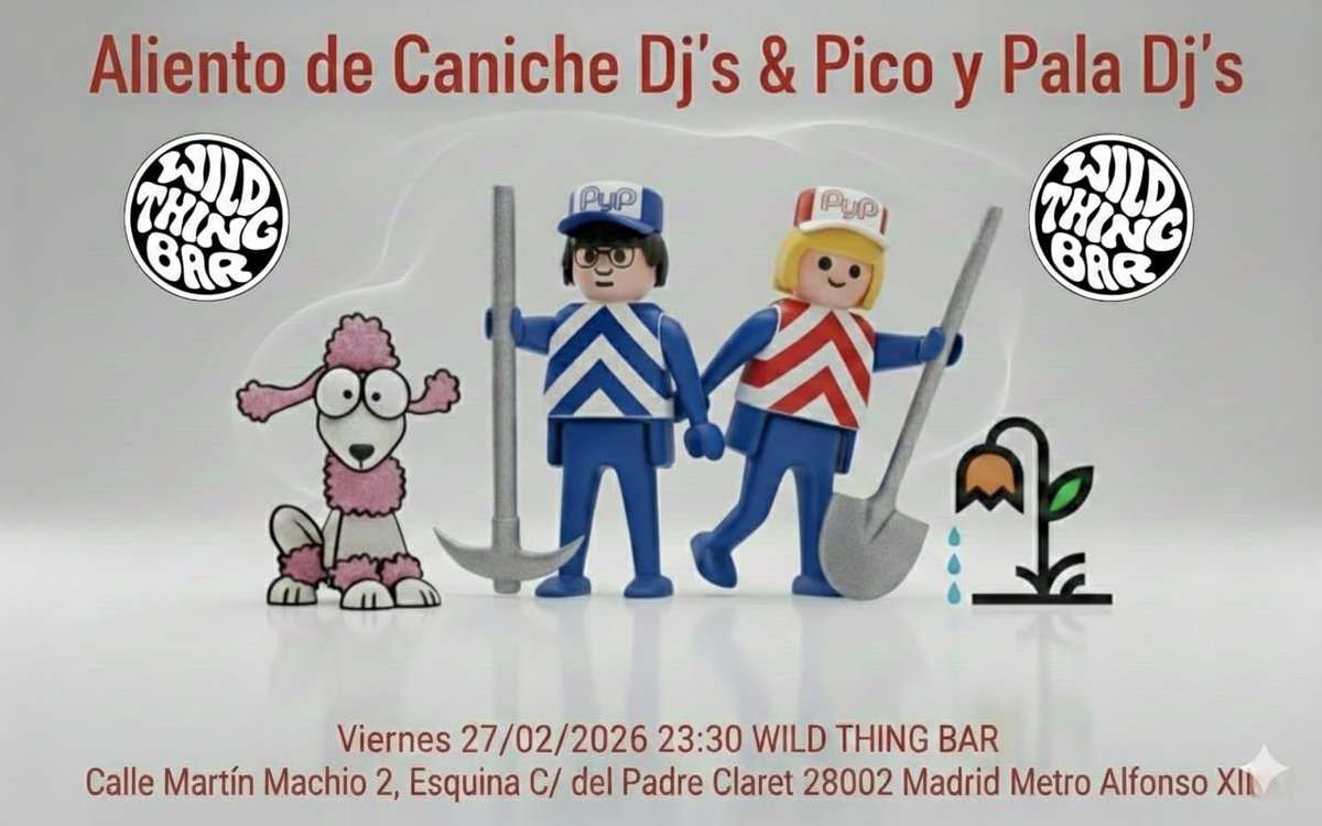Linx76's tweet photo. Este viernes 27/02 a eso de las 23:30 volvemos a @WildThingBar  a poner canciones de ayer y hoy con @PicoyPalaDJs. No falten a su cita con el #Alientocanichismo y el #Picopalismo https://t.co/ygOwZY8UL2