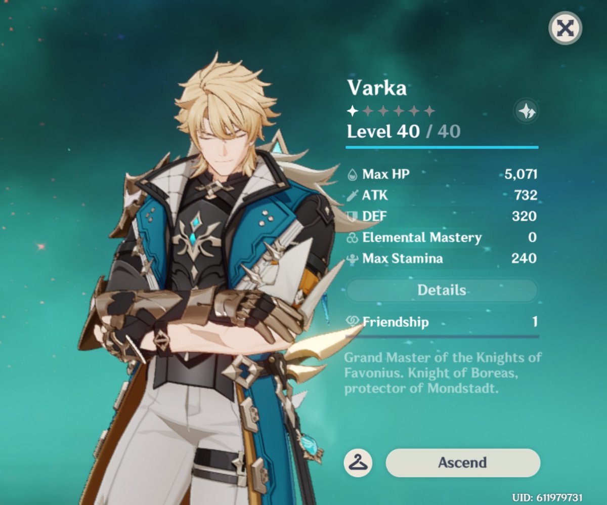 I really need to catch up on Genshin... I pulled randomly at 2am and got a giant man.