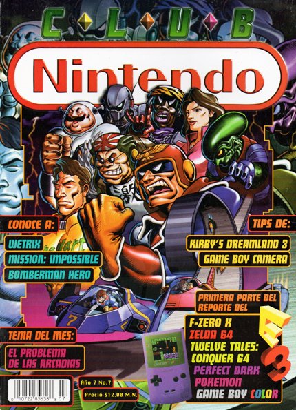 ClubNintendoLat's tweet photo. Edición Año 7 No 7 Portada: F-Zero X, julio 1998 "Reporte del E3". #ClubNintendo #CNportada

• El Tema del Mes: El problema de las Arcadias
• E3: The Legend of Zelda 64, Bajo-Kazooie, Perfect Dark, Pokémon, Game Boy Color
• Arcadias
• Previo: Mission Imposible
• Museo: DK 🍌 https://t.co/mmdx5DPEp9