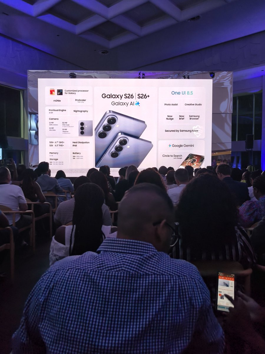 Attending <a href="/SamsungMobileSA/">Samsung Mobile SA</a>'s #GalaxyUnpacked 2026 event to learn more about #GalaxyAI in the argentic AI era and the S26 range of smartphones plus Galaxy Buds 4 Series