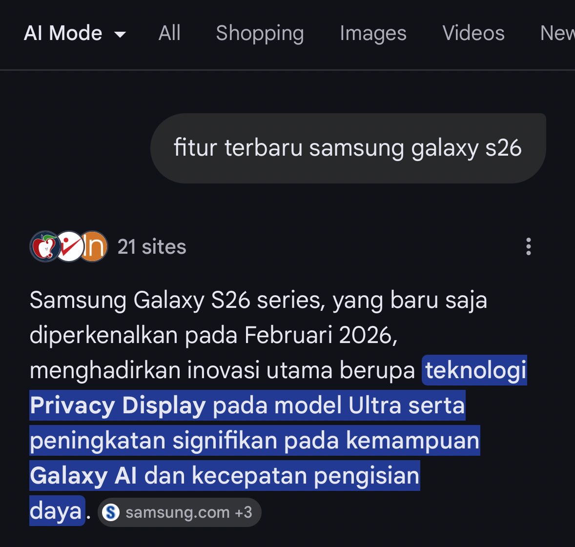 heicalio's tweet photo. @detikcom @samsungID Fitur baru yang paling keren di Galaxy S26 Series adalah Privacy Display-nya! Akhirnya bisa bebas scrolling tanpa takut diintip orang sebelah di kereta. Ditambah lagi peningkatan fitur AI nya yang semakin canggih 
#GalaxyS26 #detikcomxSamsung #YouandAICan #GalaxyAI https://t.co/GOZdDvHWpu