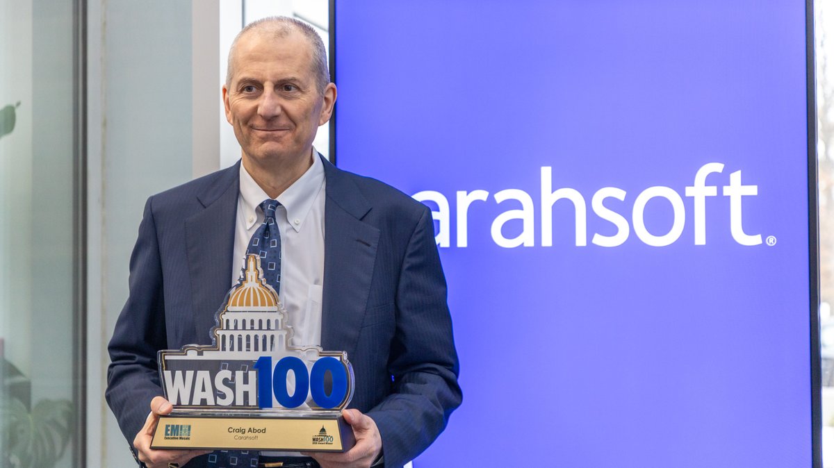 Carahsoft's tweet image. Craig Abod’s strategic vision continues to power Carahsoft’s momentum in #GovCon, securing his 12th #Wash100 Award. His leadership keeps us focused on innovation and impact across #GovernmentIT. Congratulations, Craig! Learn more about the achievement: carah.io/Wash100Award-2…