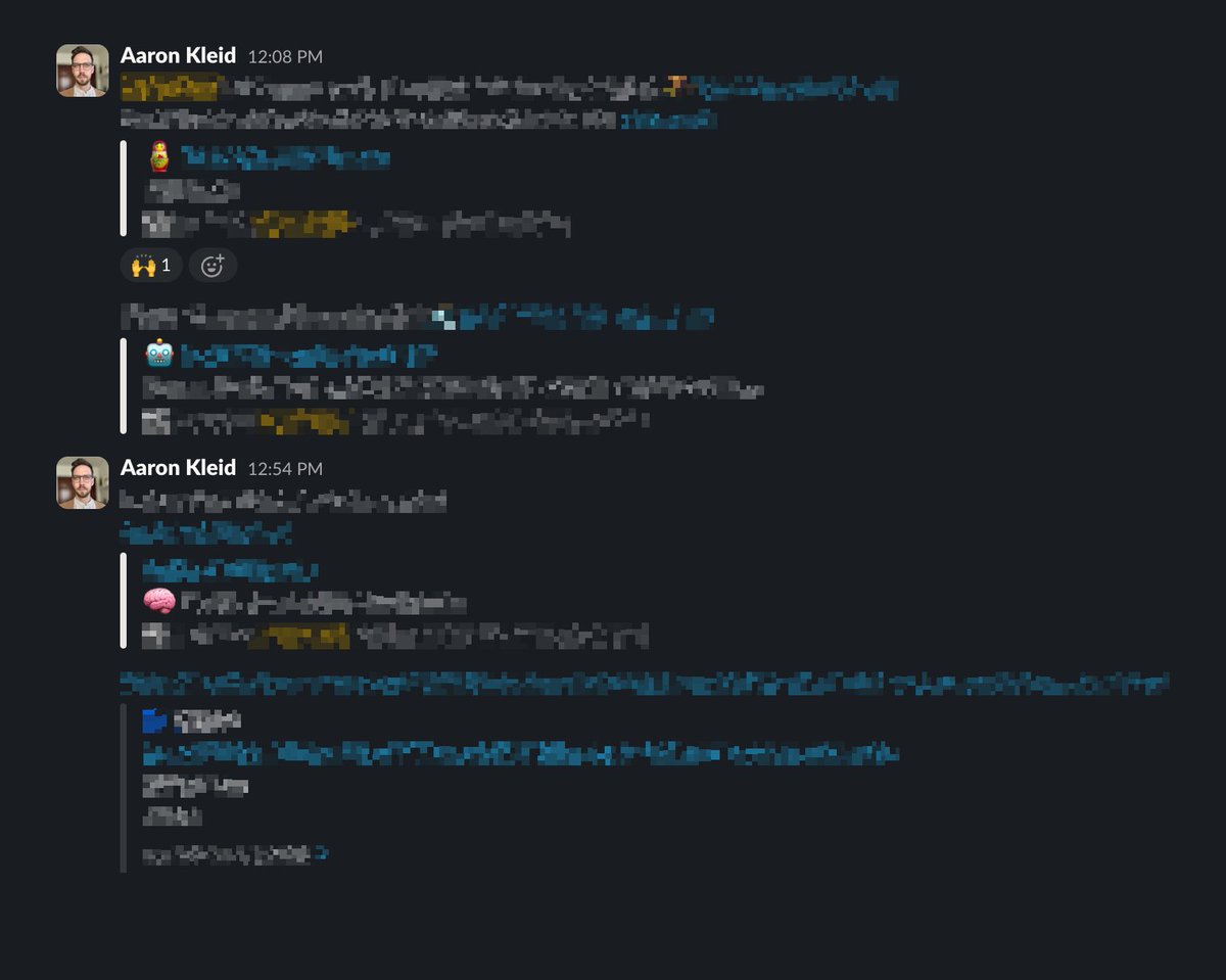 AdPlusVerb's tweet photo. The visual hierarchy in @SlackHQ when apps and previews enter the chat is… insane. Bafflingly difficult to scan messages. https://t.co/0gi1czja1Y