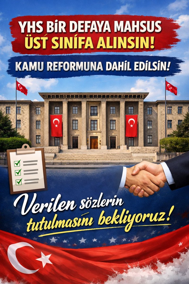 👉🏻YHS bir defaya mahsus üst sınıfa alınsın.

👉🏻Kamu Reformuna dahil edilsin

👉🏻Verilen sözlerin tutulmasını bekliyoruz 

#YardımcıHizmetlerSınıfı