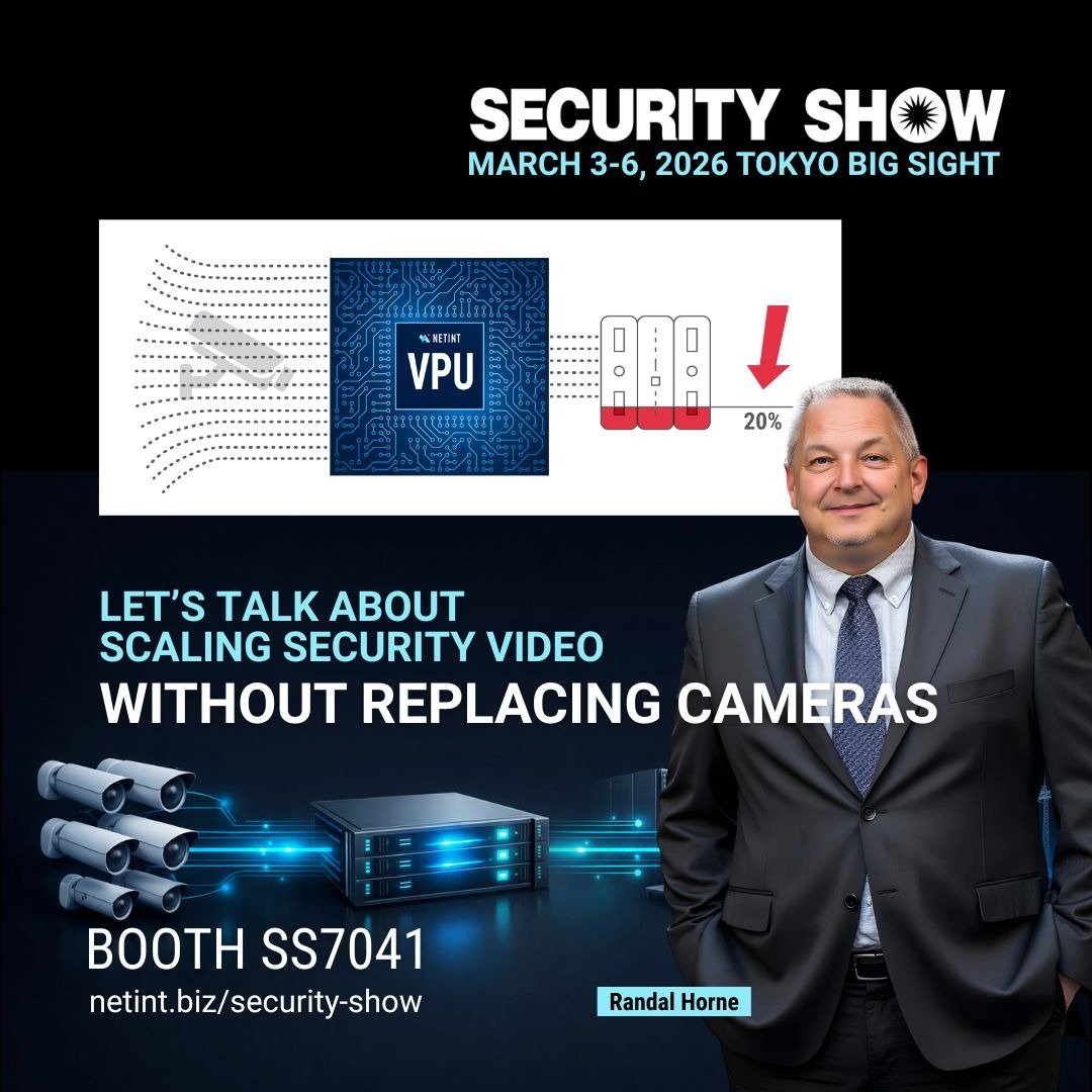 NETINT_Tech's tweet photo. Scaling security video shouldn’t require replacing cameras.

See how at #SecurityShow2026

Booth SS7041
https://t.co/6Ge8zkqffX

#SecurityVideo #NETINT https://t.co/aTRlifnWmQ